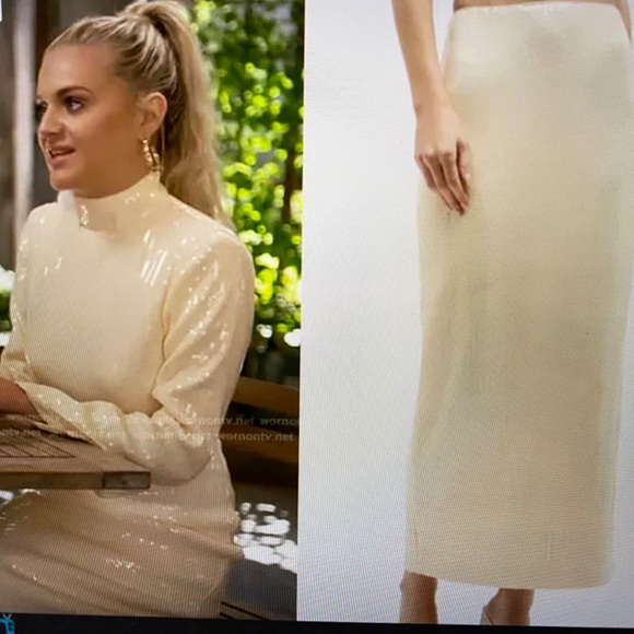 NWT Ronny Kobo Tessie Sequin Midi Skirt - Picture 3 of 10